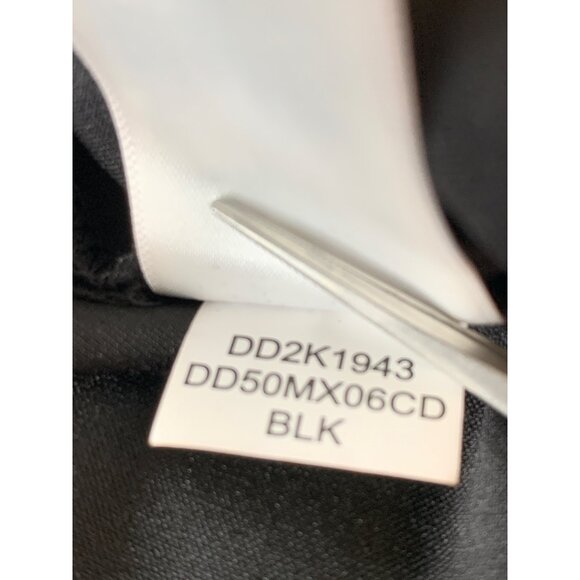 DKNY Black V-Neck Flutter Sleeve Crop Jumpsuit Size 16 RP10557 EUC Pockets - Picture 7 of 9